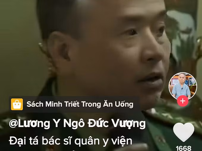 Hình ảnh trong video nhân vật tự xưng là bác sĩ viện 108. Ảnh: Bệnh viện cung cấp
