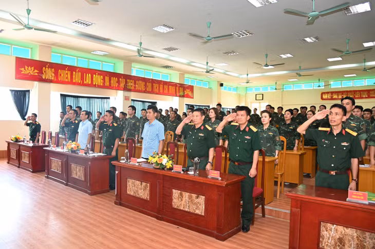 Quang cảnh Lễ khai giảng.