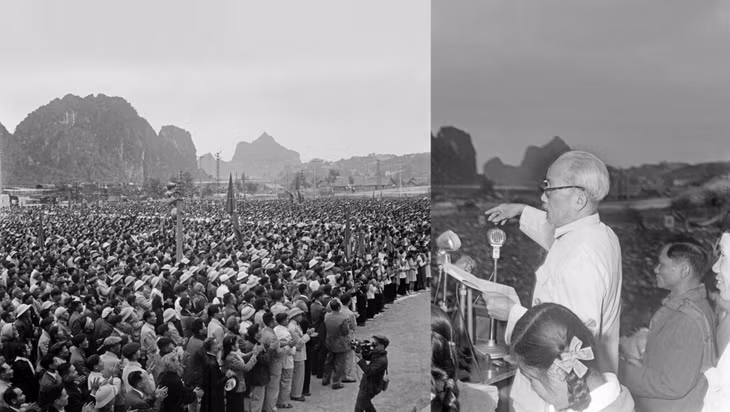 Tết Ất Tỵ - 1965, Bác về vui Tết với nhân dân Quảng Ninh, khi mới hợp nhất khu Hồng Quảng và tỉnh Hải Ninh. Sáng Mùng 1 Tết, ngày 2/2/1965, Bác nói chuyện với đồng bào tại cuộc mít tinh lớn ở sân Trường cấp III Hòn Gai. Ảnh tư liệu
