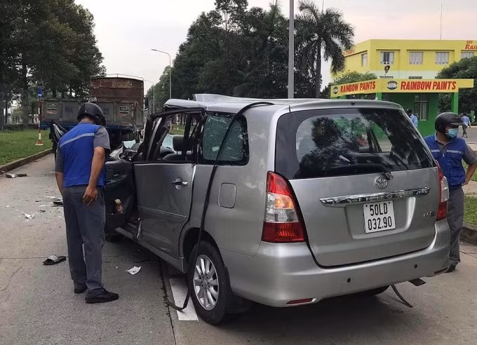 Hiện trường tai nạn. Ảnh: Thái Hà