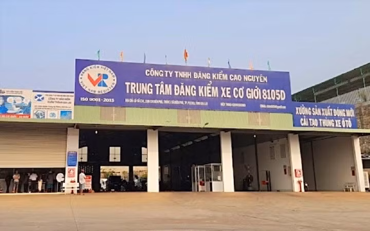 Trung tâm đăng kiểm xe cơ giới 81-05D thuộc Công ty TNHH đăng kiểm Cao nguyên.