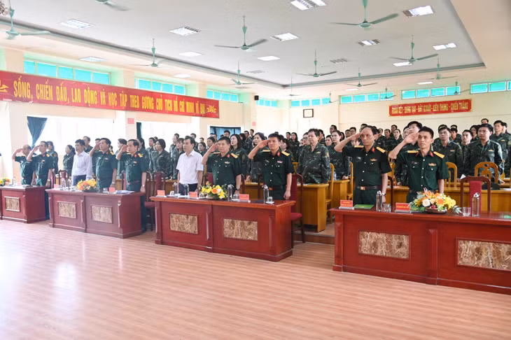 Quang cảnh Lễ khai giảng.