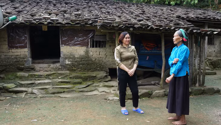 Ngôi nhà của ông Nình A Liềng vẫn giữ được nét đặc trưng của người dân tộc Sán Chỉ.