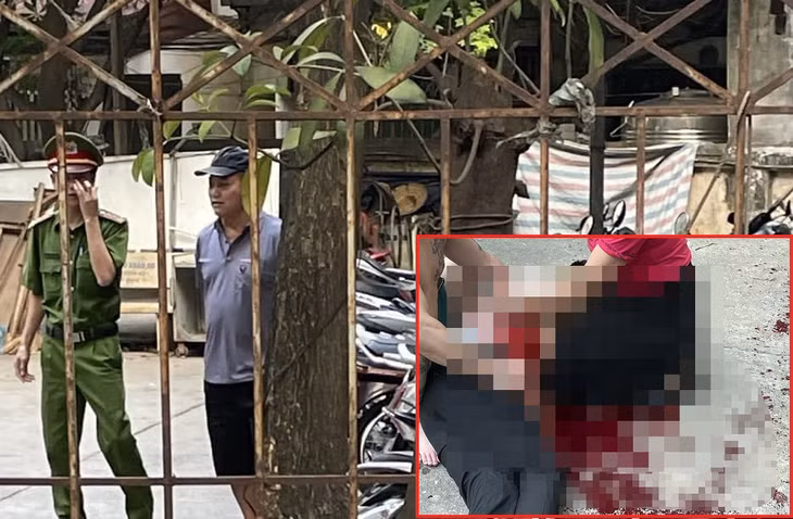 Cơ quan công an đến hiện trường điều tra vụ án mạng. Ảnh: Quy Nguyen