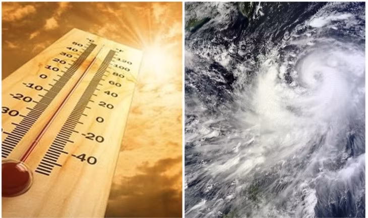 El Nino tác động đến cả hoạt động của xoáy thuận nhiệt đới và nắng nóng. Ảnh ghép: An An.