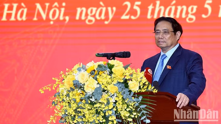 Thủ tướng Phạm Minh Chính phát biểu tại buổi lễ.