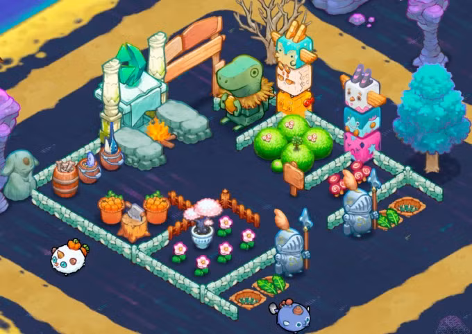 Một mảnh đất ảo trong game Axie Infinity. Ảnh: Sky Mavis