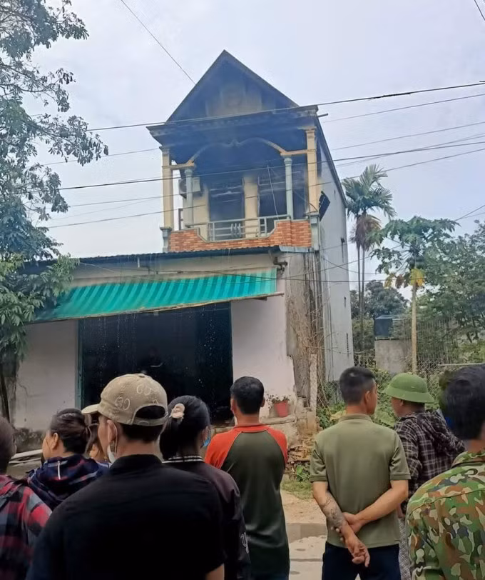 Căn nhà xảy ra hỏa hoạn. Ảnh: Lam Sơn
