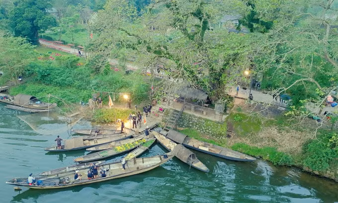 Một phần bối cảnh của phim "Con Cám". Ngoài Quảng Trị, đoàn phim còn có nhiều cảnh quay tại Huế. Ảnh: Thạch Thảo