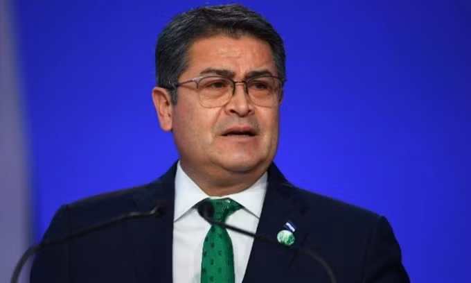 Cựu tổng thống Honduras Juan Orlando Hernandez tại Scotland hồi tháng 1/2021. Ảnh: AFP.