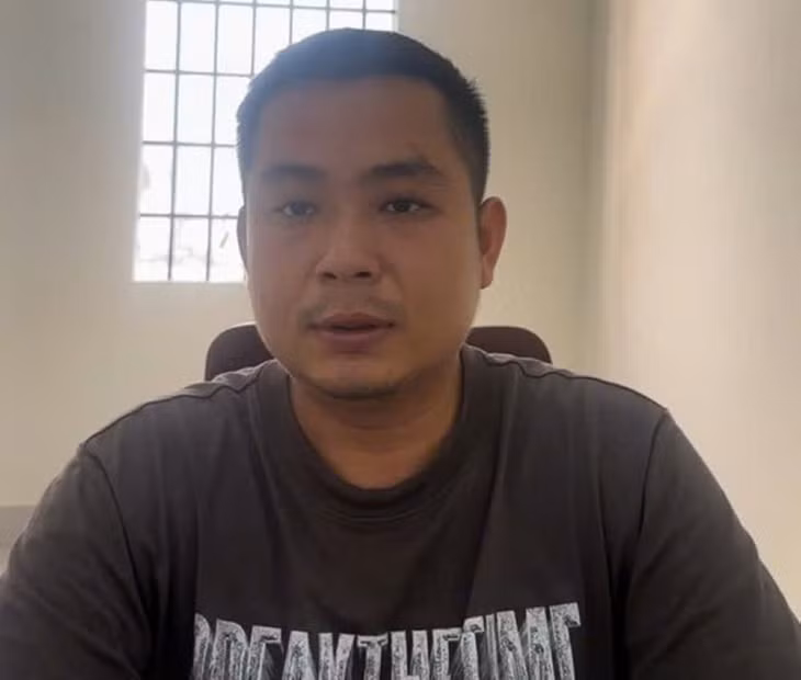 Phạm Lý Phương tại cơ quan công an - Ảnh: Công an cung cấp