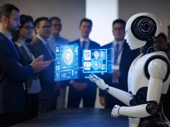 Minh họa về cách robot tích hợp Tác nhân AI để tương tác với con người. Ảnh: AI Grok