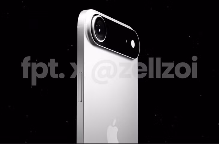 Mẫu iPhone 17 Air với mô-đun camera sau hoàn toàn mới. Ảnh: Front Page Tech