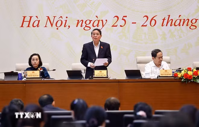Phó Chủ tịch Quốc hội Nguyễn Đức Hải phát biểu. (Ảnh: Doãn Tấn/TTXVN)