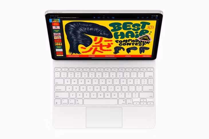 Magic Keyboard mới trên iPad Air 7.