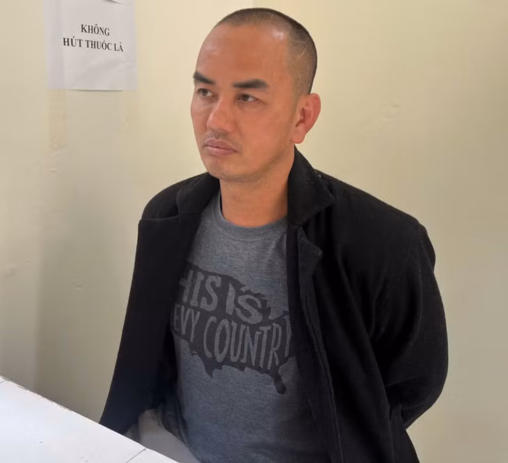 Nguyễn Xuân Thực tại cơ quan Công an.