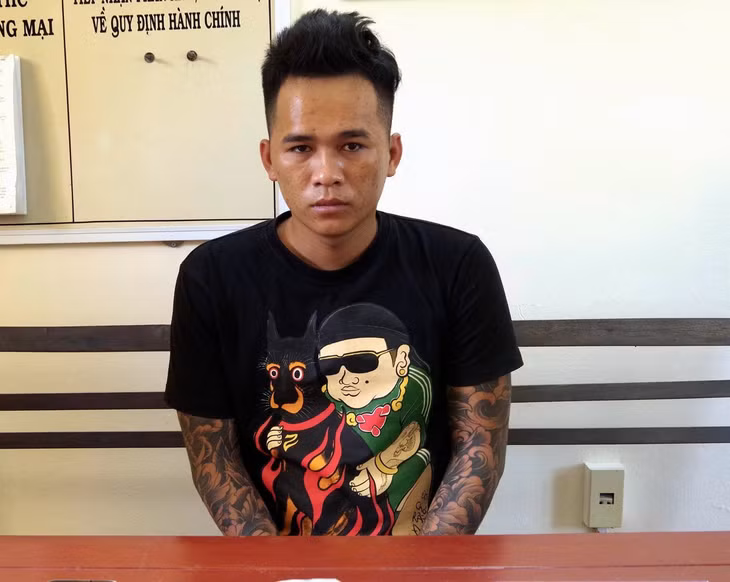 Trần Minh Tính khi bị bắt. Ảnh: Trung Thành