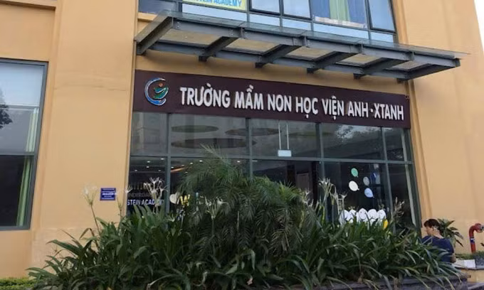 Trường Mầm non Học viện Anh-Xtanh. Ảnh: Phụ huynh cung cấp