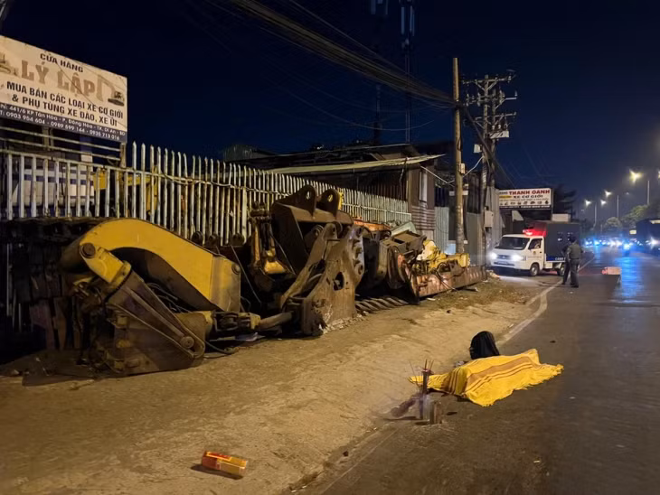 Hiện trường vụ tai nạn.