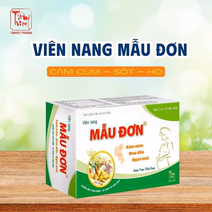 Viên cảm cúm Mẫu Đơn được bào chế từ các thảo dược lành tính hỗ trợ giảm cảm cúm, tăng cường đề kháng.