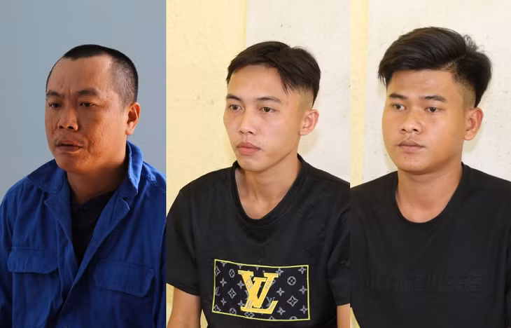 Các đối tượng Trường, Thiết, Nhân bị bắt tạm giam để điều tra làm rõ hành vi Cố ý gây thương tích và gây rối trật tự công cộng. Ảnh: Minh Tấn