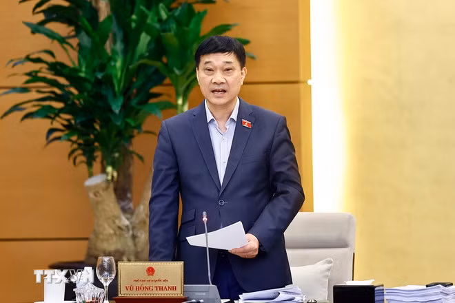 Phó Chủ tịch Quốc hội Vũ Hồng Thanh phát biểu. (Ảnh: Doãn Tấn/TTXVN)