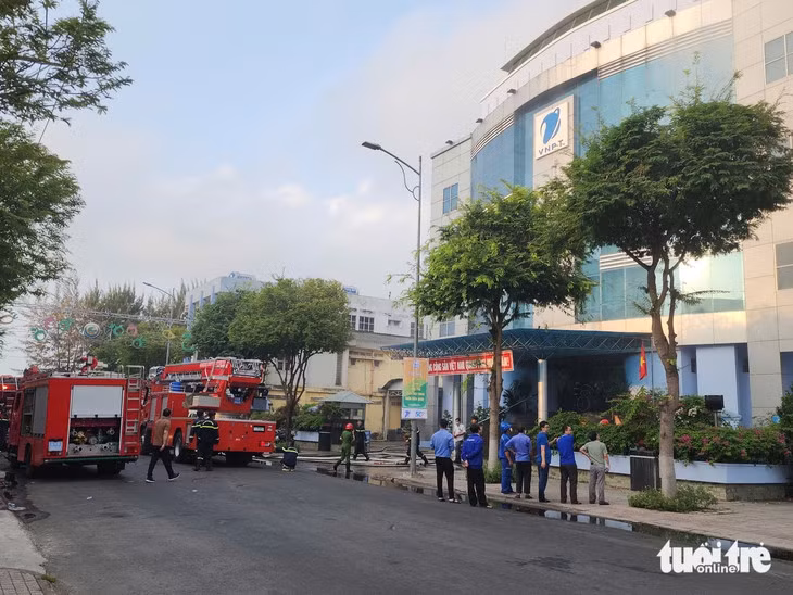 Trụ sở của tòa nhà VNPT Tiền Giang - nơi xảy ra vụ việc - Ảnh: HOÀI THƯƠNG