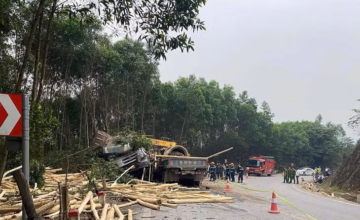 Hiện trường vụ tai nạn. Ảnh: CTV