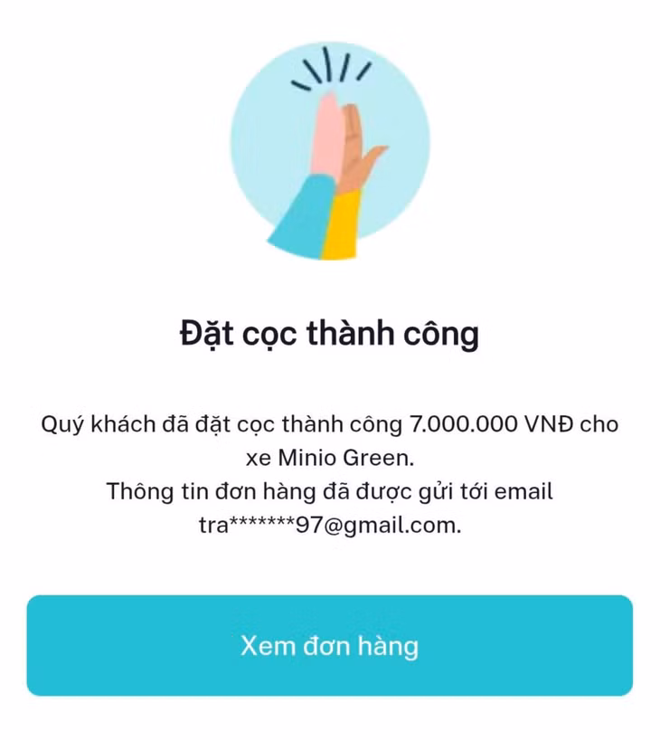 Nhiều tài xế cho biết đã đặt cọc thành công Minio Green không lâu sau khi mở bán và đang chờ ngày nhận xe.