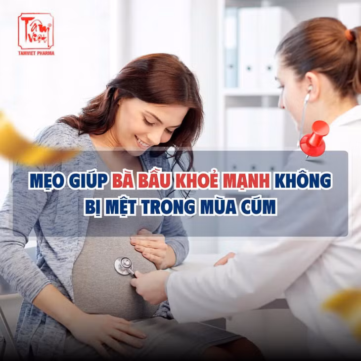 Cảm cúm gây ho, sổ mũi, đau đầu khiến mẹ bầu rất mệt mỏi.