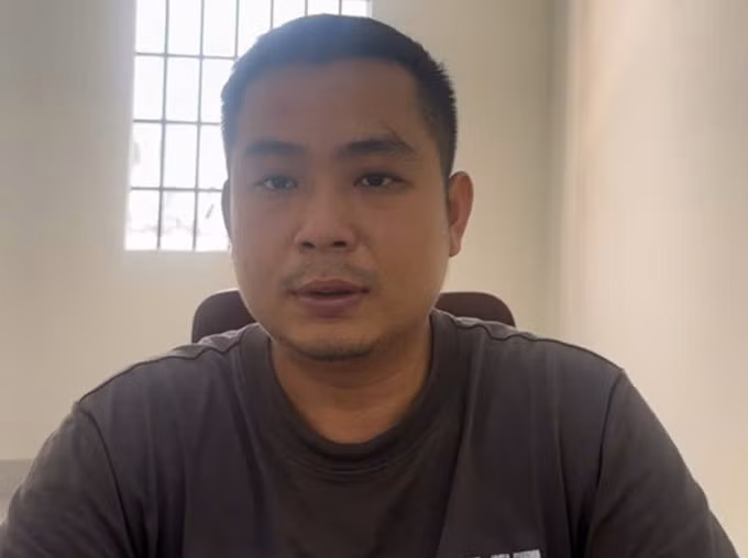 Phạm Lý Phương tại cơ quan điều tra. Ảnh: Tuyết Nhung