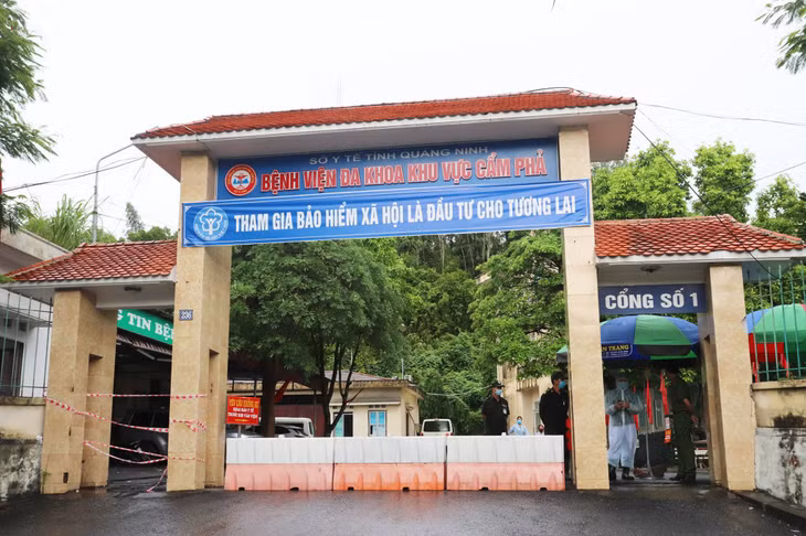 Bệnh viện đa khoa khu vực Cẩm Phả đã được phong tỏa để đảm bảo phòng dịch.