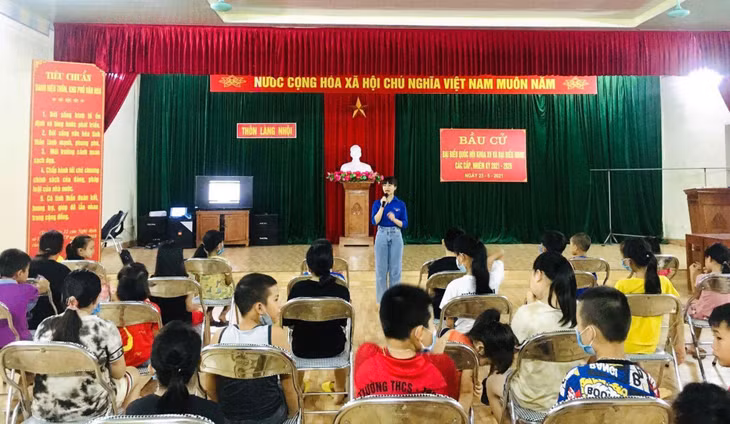 ĐVTN xã Đông Hải, huyện Tiên Yên phổ biến kỹ năng phòng, chống xâm hại cho thiếu nhi, tháng 5/2021.