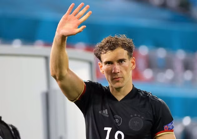Goretzka trong màu áo tuyển Đức.