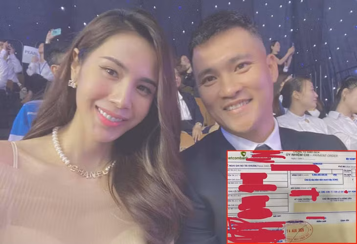 Thủy Tiên công khai thu nhập 'khủng' của Công Vinh khiến công chúng trầm trồ. ẢNH: FBNV
