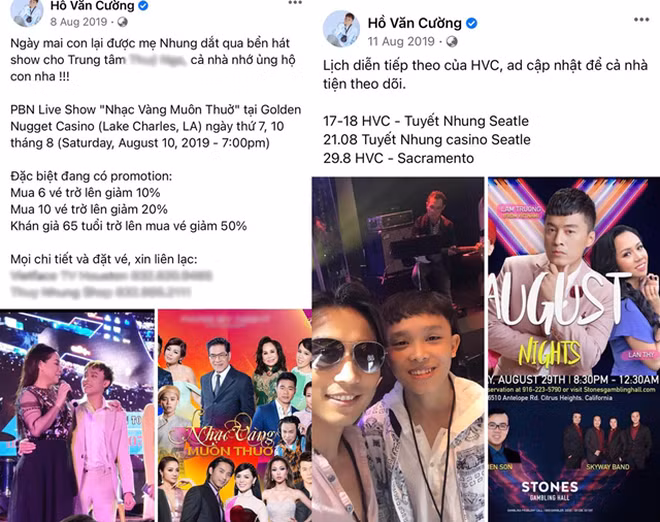 Lịch trình đi diễn dày đặc của Hồ Văn Cường được fan "mổ xẻ".