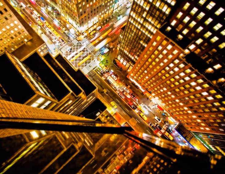 Thành phố New York trong giờ cao điểm.