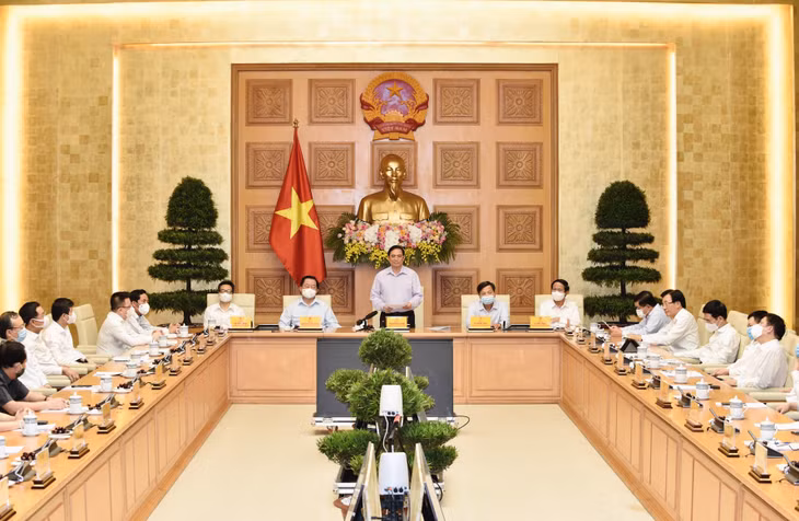 Thủ tướng Phạm Minh Chính nhấn mạnh, báo chí có vai trò rất quan trọng trong việc thực hiện phương thức lãnh đạo của Đảng, kết nối giữa Chính phủ và nhân dân - Ảnh: VGP/Nhật Bắc