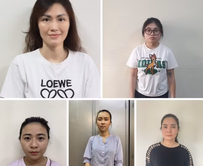 Các bị can trong vụ án.