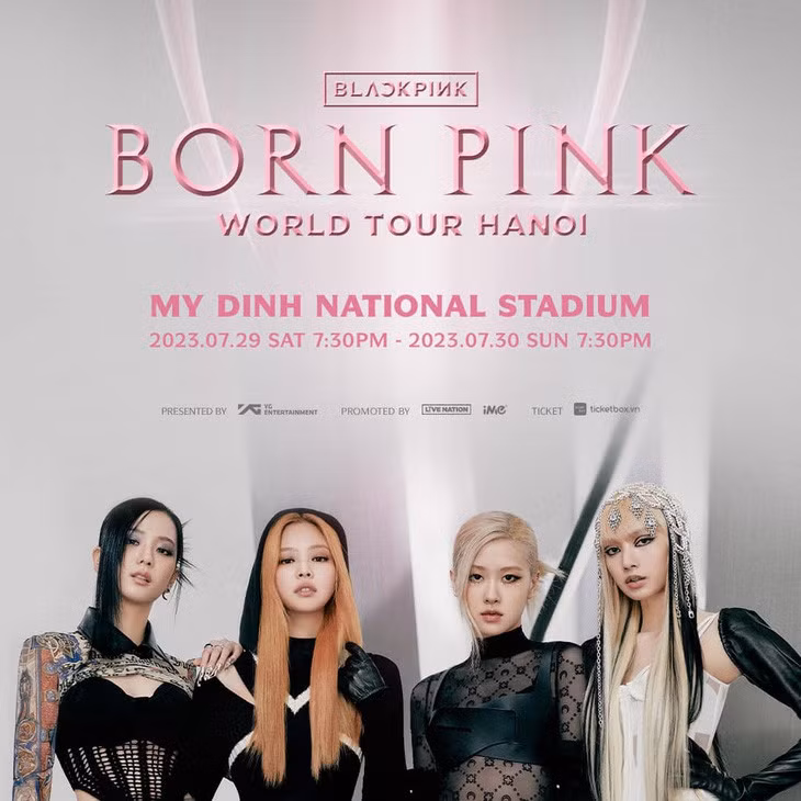 Poster quảng bá chương trình biểu diễn của nhóm BLACKPINK