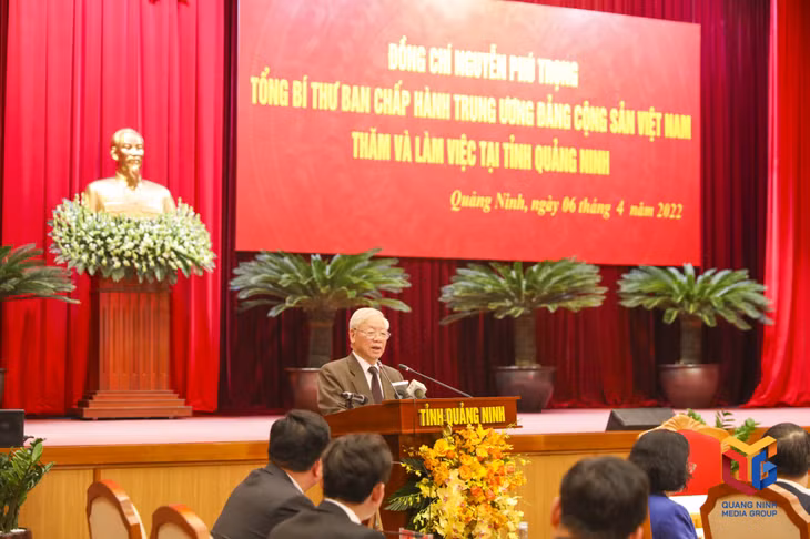 Tổng Bí thư Nguyễn Phú Trọng ghi nhận những kết quả đáng khích lệ của Đảng bộ, chính quyền, nhân dân tỉnh Quảng Ninh đã đạt được trong thời gian qua.