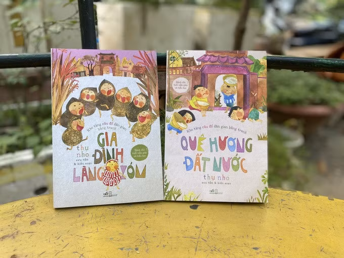 Bìa sách "Kho tàng câu đố dân gian bằng tranh" (Ảnh: Nhã Nam).
