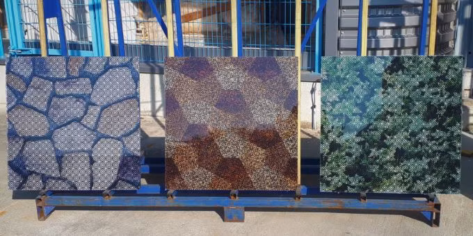 Một tấm pin mặt trời có hoa văn của Solar Visuals. Ảnh: Solar Visuals