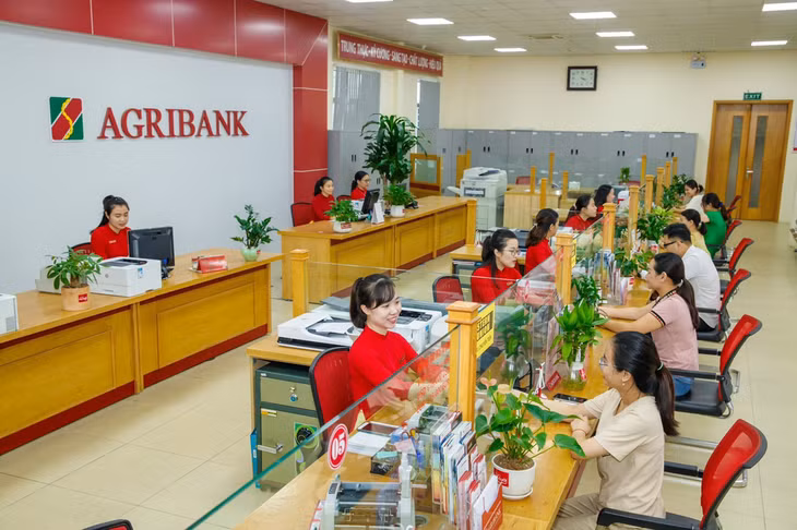 Giao dịch tại Agribank. Ảnh: Agribank