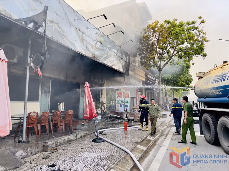 Quán lẩu Đất Quảng, nơi xảy ra cháy chiều ngày 27/7.