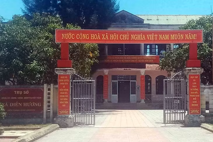 Trụ sở UBND và Công an xã Điền Hương - nơi xảy ra vụ việc