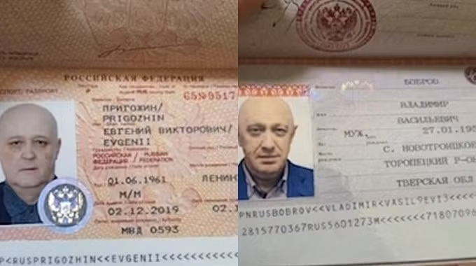Các hộ chiếu trong nhà trùm Wagner. Ảnh: Izvestia