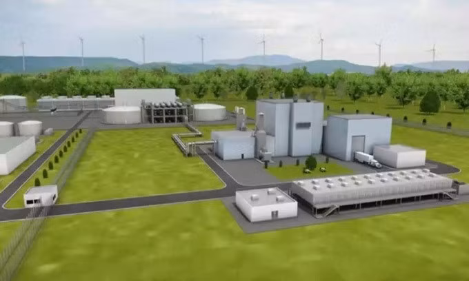 Thiết kế của nhà máy điện hạt nhân Natrium. Ảnh: TerraPower