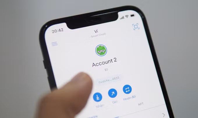 Giao diện của một ví tiền điện tử. Ảnh: Lưu Quý
