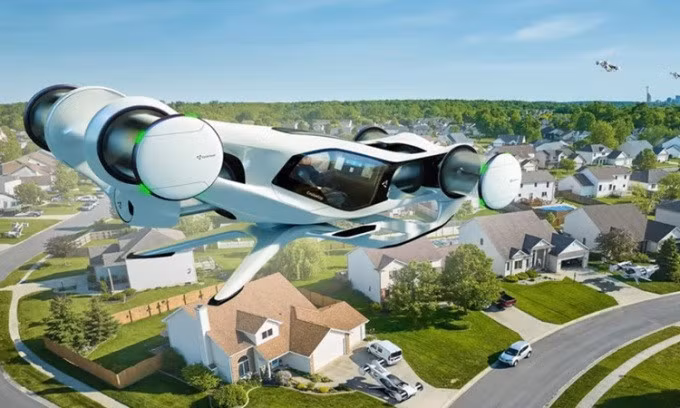 Hình dáng mẫu xe bay BlackBird của CycloTech. Ảnh: CycloTech